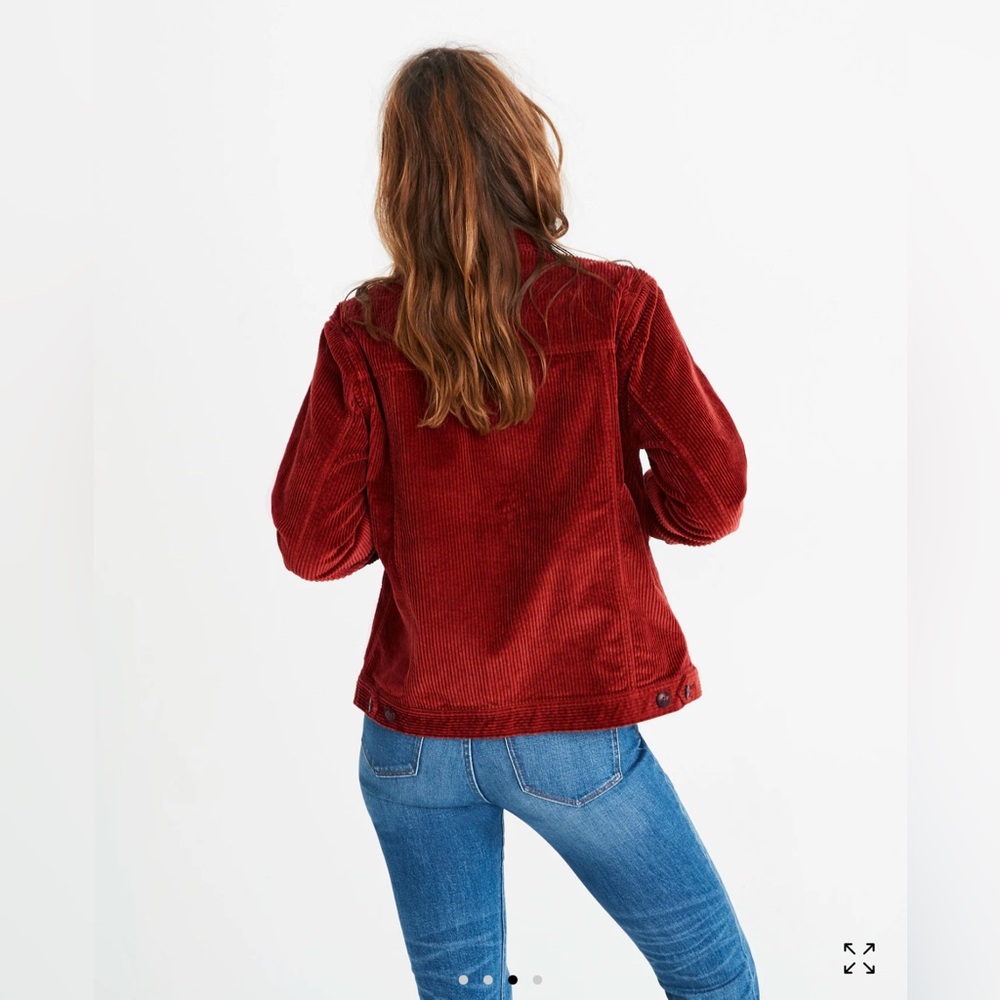 Madewell Red Corduroy Utility Jacket - Picture 4 of 11